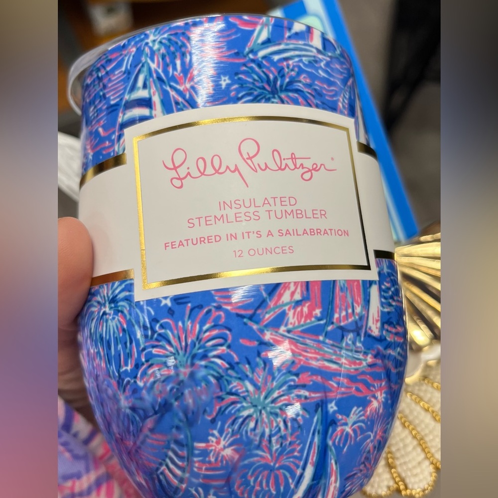 Lilly Pulitzer stemless tumbler